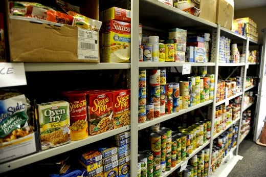 Even military bases like this one at Hurlburt Field in Florida opened food pantries to their families by 2013.