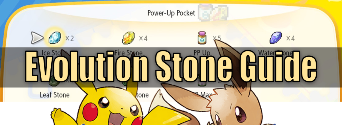 Pokemon Evolution Stones Chart