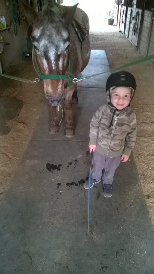 For those of us who have been raised around horses, riding usually comes naturally to us (like it  does to my little nephew Oliver). It doesn't come easily to everyone though.Some have to work a lot harder for it.