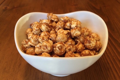 A bowl of fresh caramel corn is a food celebration!