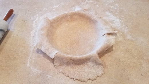 Transfer pie crust to pie pan and cut off excess. Refrigerate until ready.