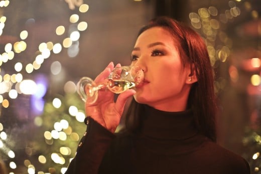 Alcohol dehydrates your skin, causing premature wrinkles and other signs of aging