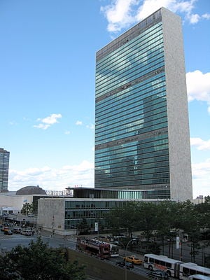 UN Headquarters, New York.  However flawed, still a stabilizer for peace research and socioeconomic development and promoted by Vandenberg