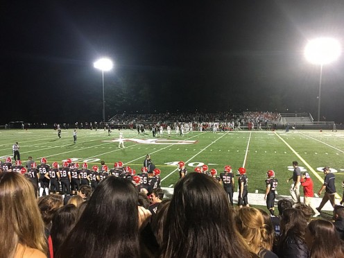  A typical high school football game in October.