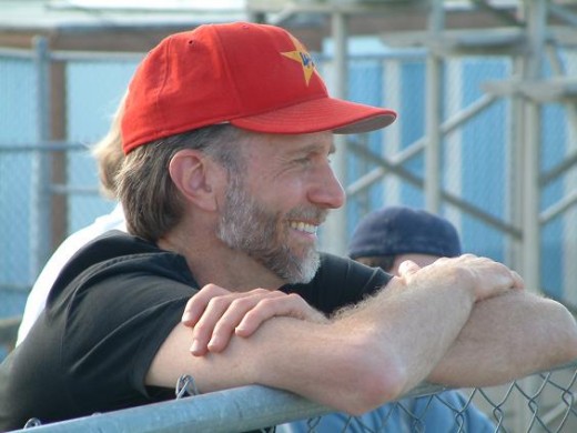 John Luther Adams in 2014 at a baseball match.