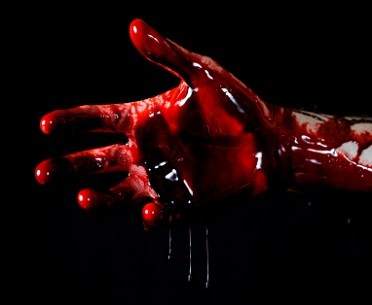 Nailed Hand showing Blood of Christ