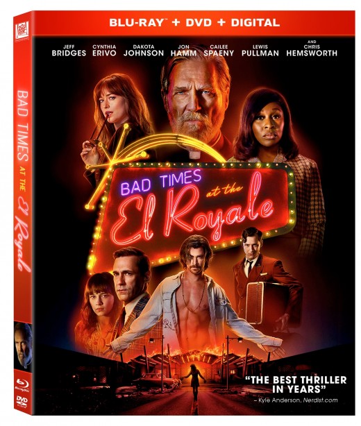 The official cover of the DVD/Blu-ray of, "Bad Times at the El Royale."