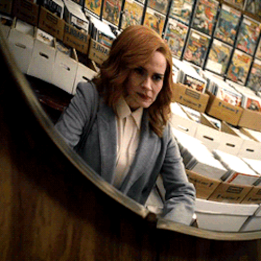 The film is filled with - Glass, Mirrors, Window panes etc. Notice the comic books stacked in the background - these are the sorts of metas that Shyamalan indulges with.