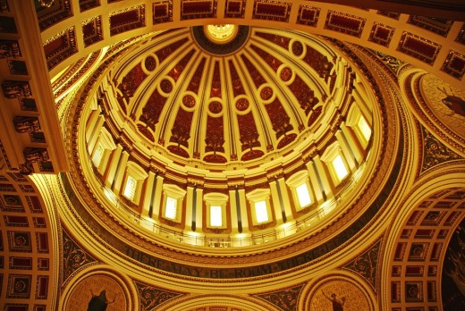 Inside the dome.