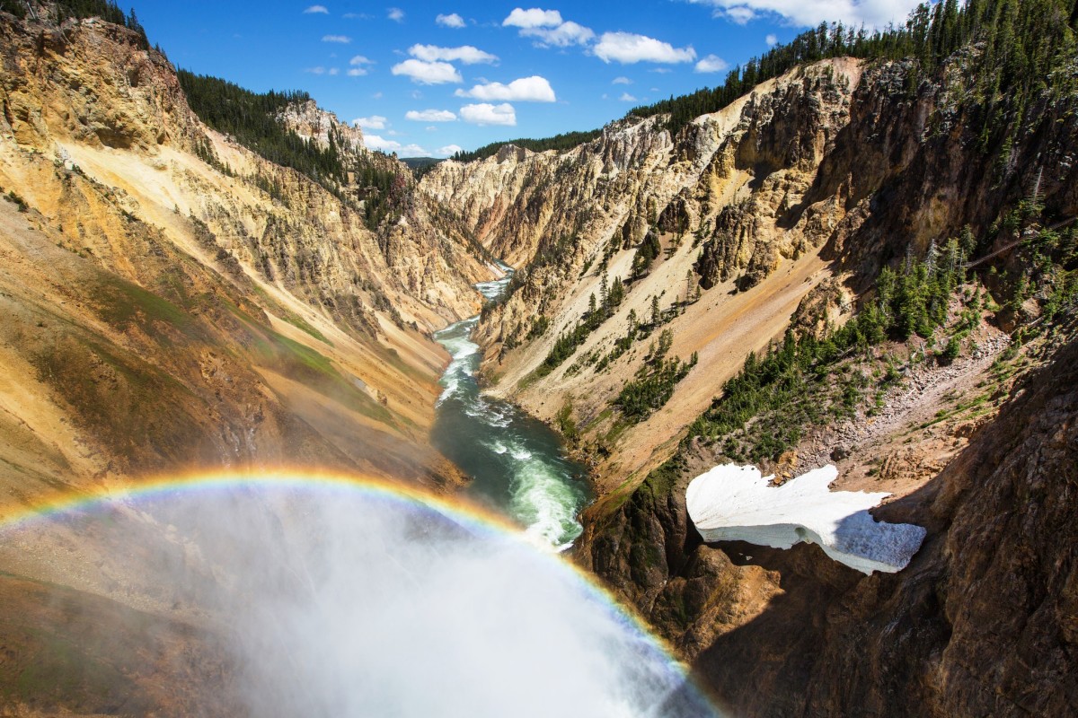 Grand Canyon of Yellowstone from the Brink of the Falls viewpoint @ Yellowstone National Park
