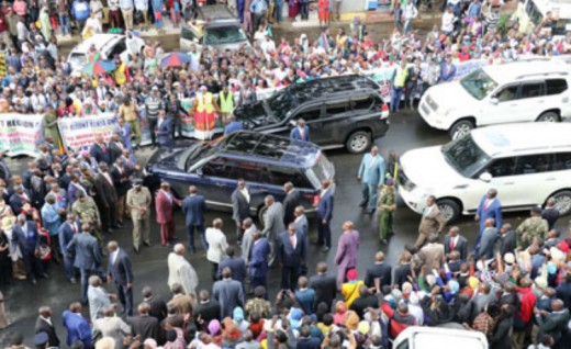 his followers and convoy