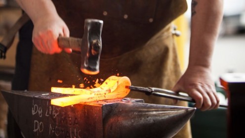 A blacksmith at work