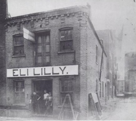 The original Eli Lilly lab in Indianapolis in 1876 during the Reconstruction Years after the Civil War.