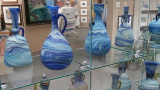 Saper Galleries pottery on display