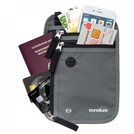 Carry your important documents in a travel pouch. 