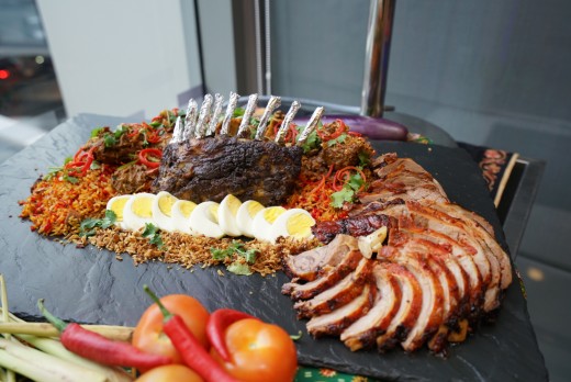 Duck Breast with Flake Almond and Grapes