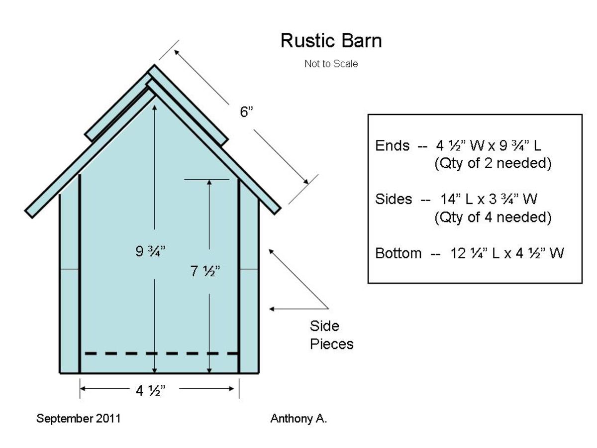 Country Barn Nesting Shelf Planlar (yandan grnm)
