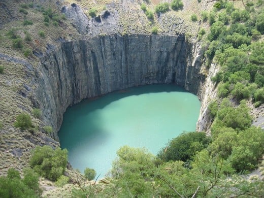 Kimberley diamond mine of South Africa