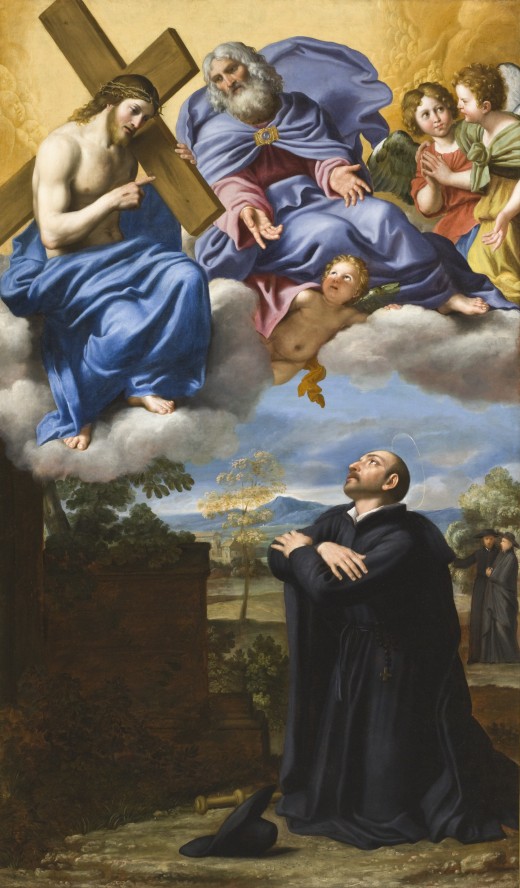 Saint Ignatius of Loyola's Vision of Christ and God the Father at La Storta by Domenichino
