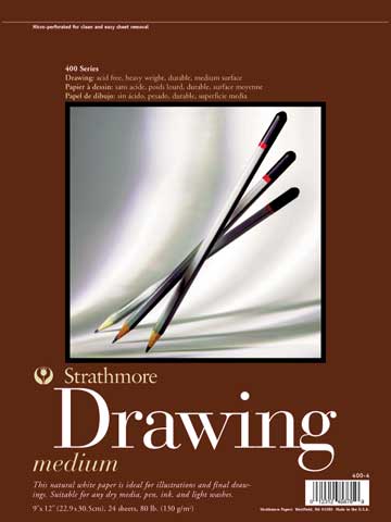 Good quality medium paper surface, ideal for drawing and sketching.