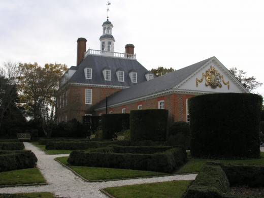 The rear of the Governor's Palace, November 2014,