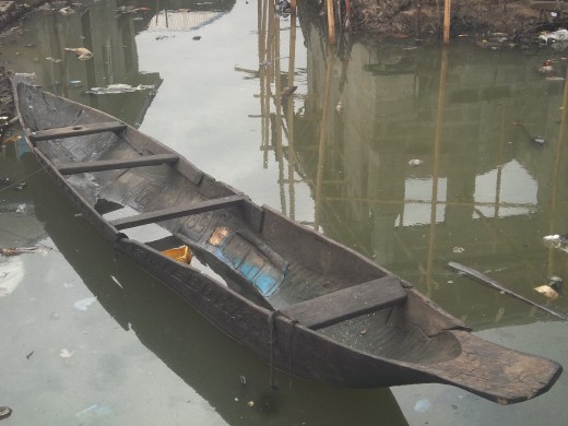 This is a type of the Ijaw dug-out canoes.