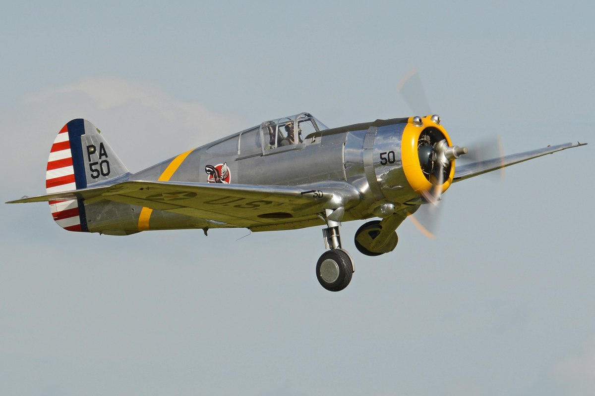 A P-36 at a Flying Legends Airshow 2016.