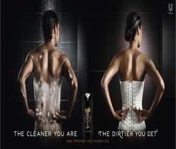 The Cleaner You Are the Dirtier You Get Axe Shower Gel Ad