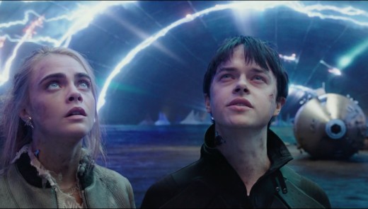 Cara with Dane DeHaan in Valerian!