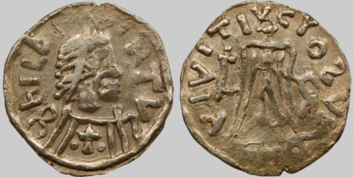 Coin depicting Childebert II