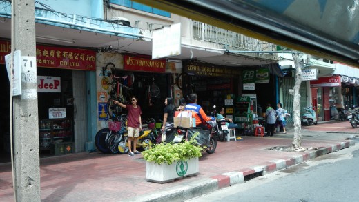 Shops along the roads