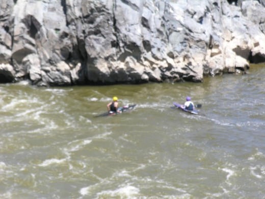 Kayakers taking on The Gorge, May 2015.