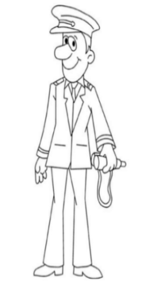 Uniformed Occupations Kids Coloring Pages Colouring Pictures to Print  - the ship captain