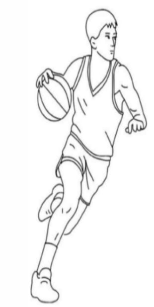 Uniformed Occupations Kids Coloring Pages Colouring Pictures to Print  - the basketball player