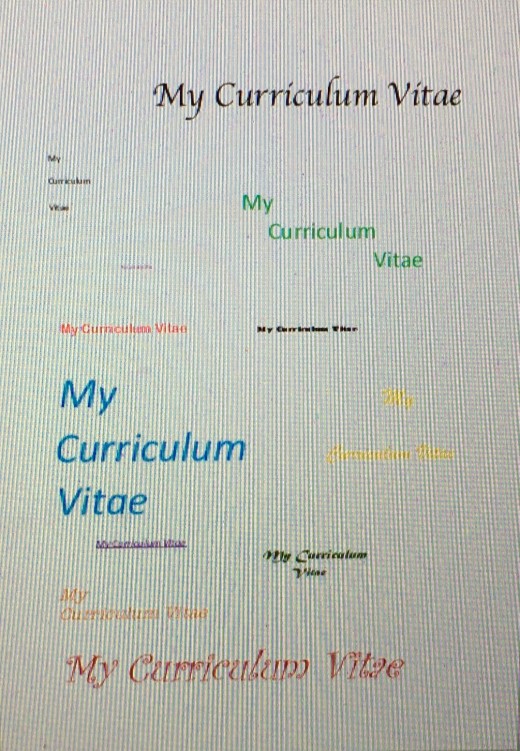 My Curriculum Vitae