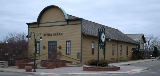 Grand Ledge Opera House in the center of town
