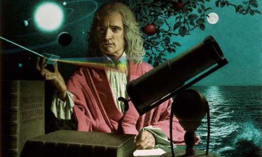 Isaac Newton, who saw further than Galileo, but only "by standing on the shoulders of giants"