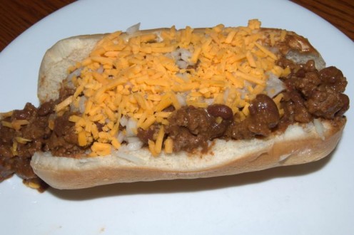  Foot-Long Hot Dogs With Chili: Pure Paradise.