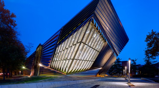 The Broad Art Museum at night