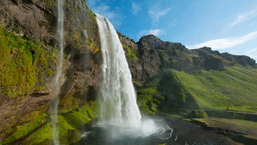 ... And water - Seljalandsfoss - a waterfall on the south-east coast of Iceland