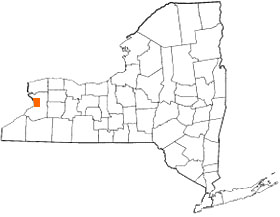 Map location of Buffalo, New York 