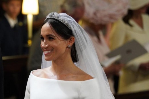 Meghan Markle wearing the Queen Mary's Tiara