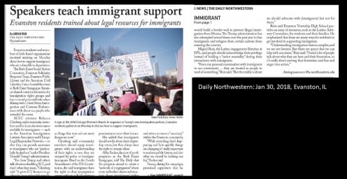 Daily Northwestern, 2018- Trump immigration laws attack immigrants