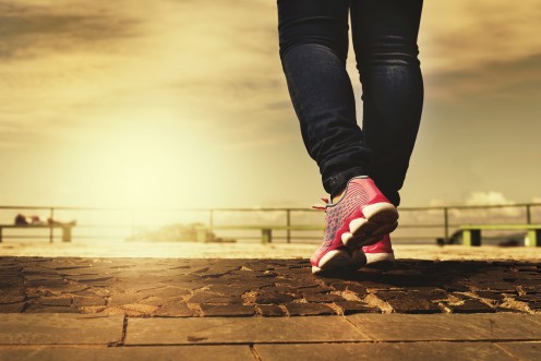 Walking exercise.