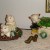 Cute little Antique pig taking his basket to market, and the piggy salt n' pepper shaker, shakin' it!