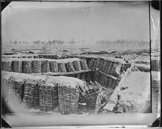 Confederate Trenches made to protect their capital from Union invasion in 1965.