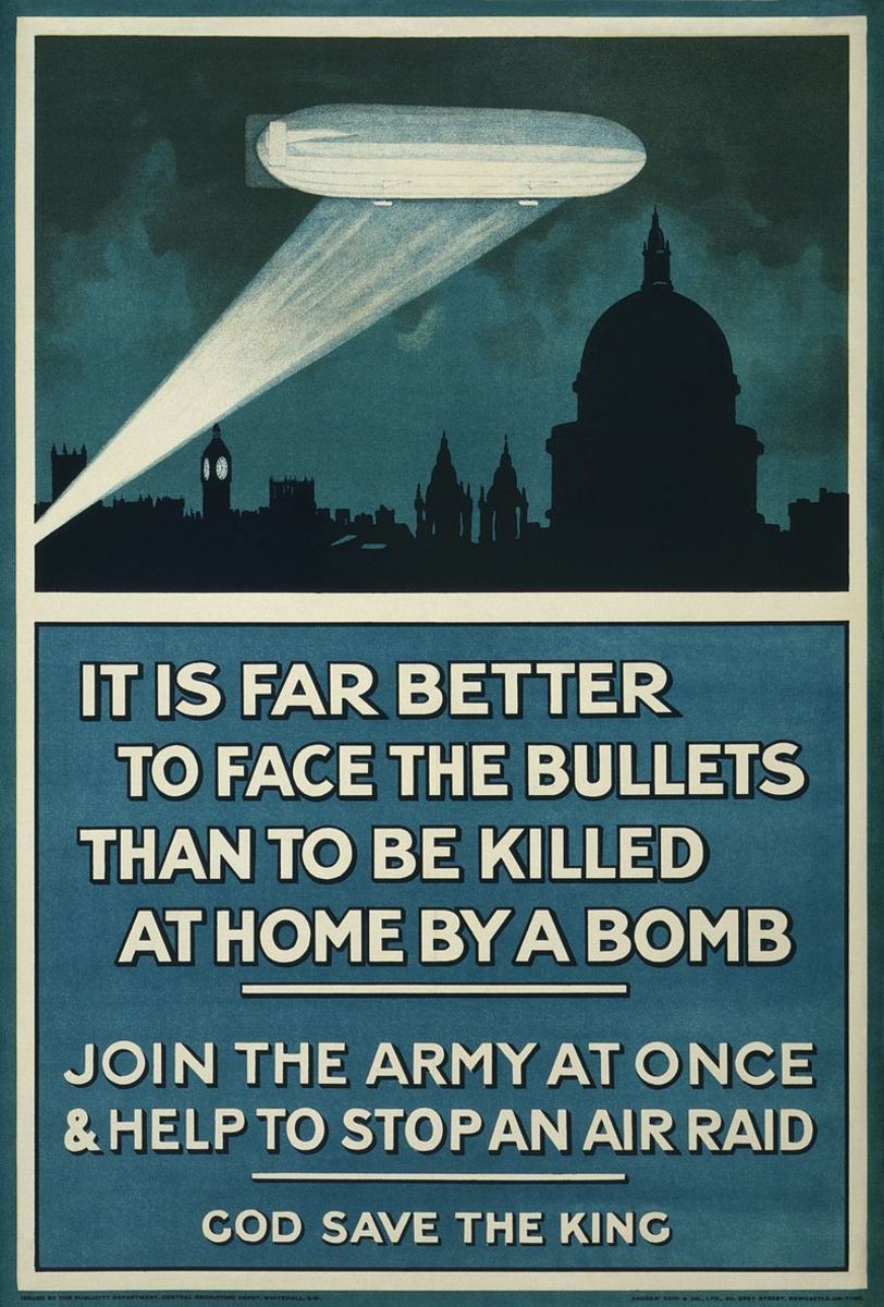 The Zeppelins were used to recruit troops to the Western Front to help end the stalemate.
