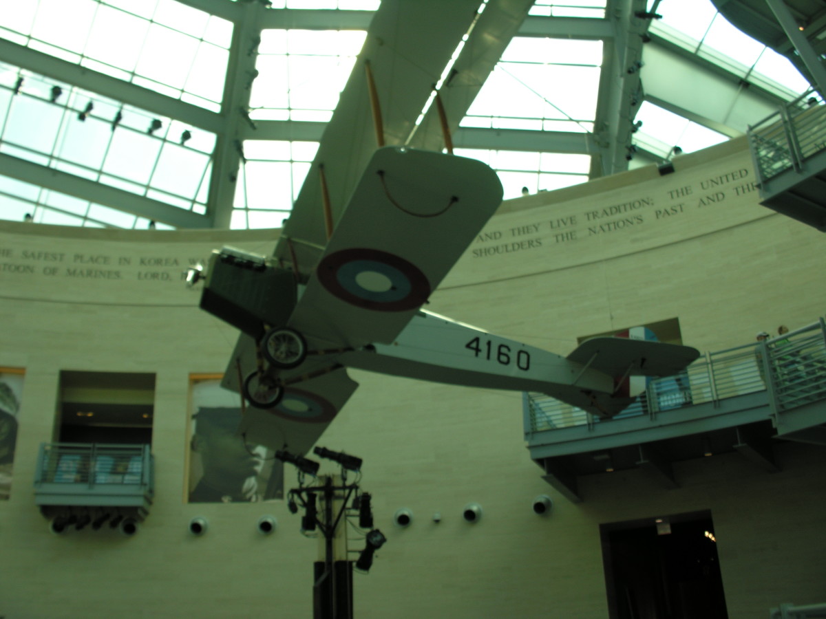 A post WWI aircraft in The Marine Corps Museum