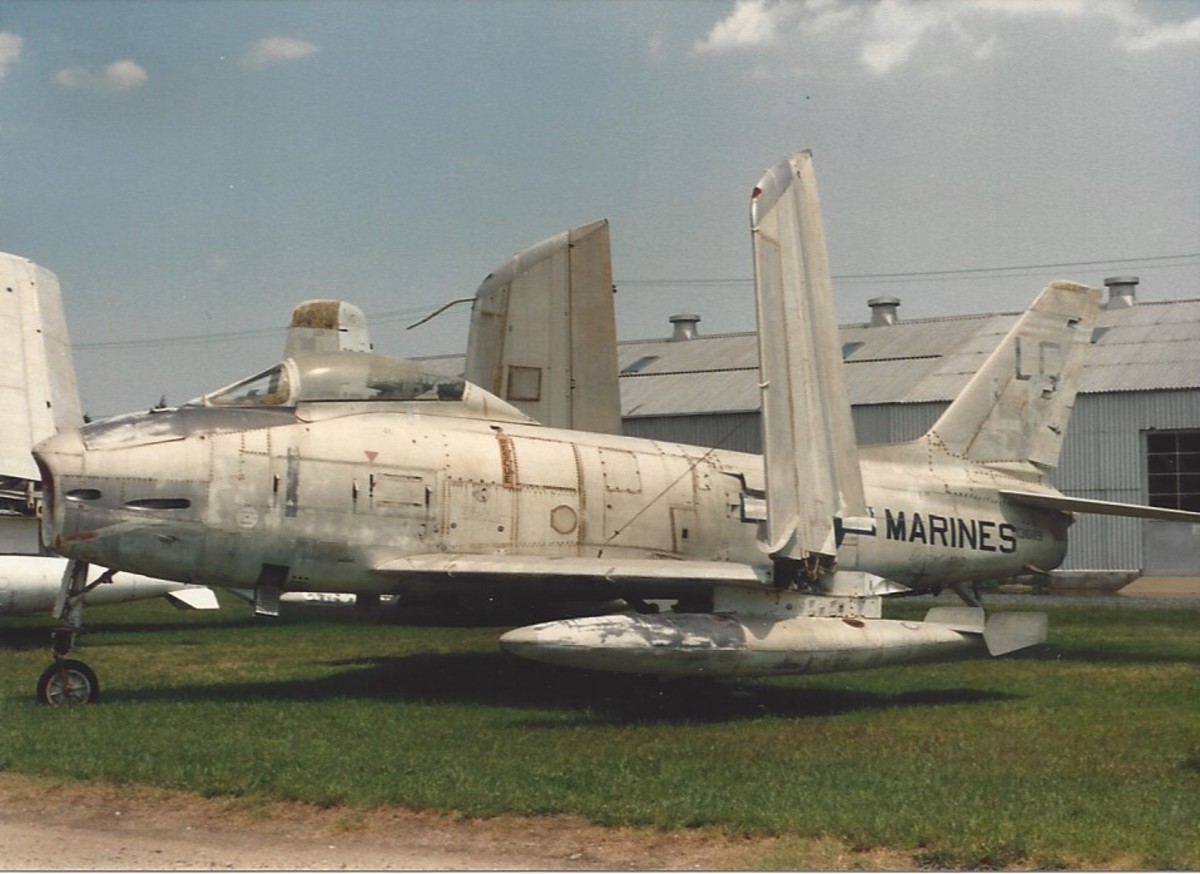 An F-86 Sabre near the Marine Air-Ground museum, Quantico.