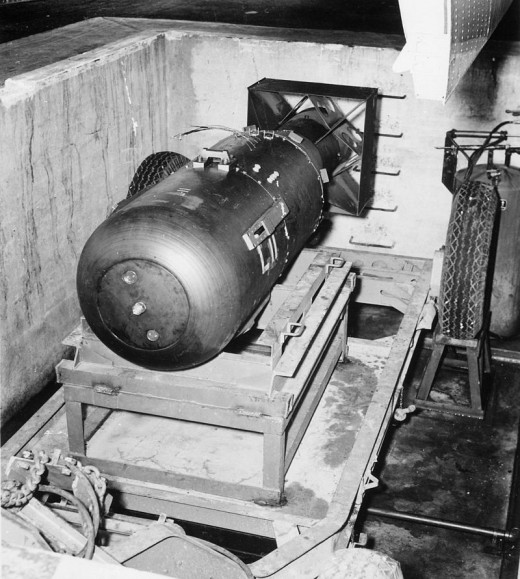 The Atom Bomb the Enola Gay would drop on Hiroshima Monday August 6,1945, at 8:15 a.m.